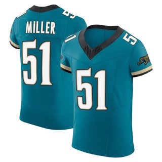 Elite Ventrell Miller Men's Jacksonville Jaguars Prowler Throwback Vapor F.U.S.E. Jersey - Teal