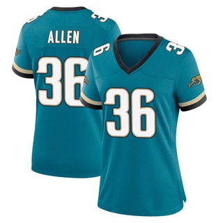Game LeQuint Allen Women's Jacksonville Jaguars Prowler Throwback Jersey - Teal