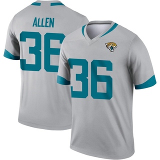 Legend LeQuint Allen Men's Jacksonville Jaguars Silver Inverted Jersey