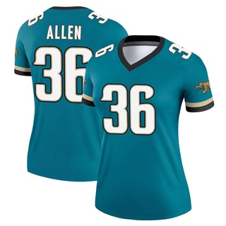 Legend LeQuint Allen Women's Jacksonville Jaguars Prowler Throwback Jersey - Teal