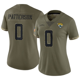 Limited Ben Patterson Women's Jacksonville Jaguars 2022 Salute To Service Jersey - Olive