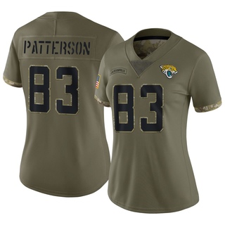 Limited Ben Patterson Women's Jacksonville Jaguars 2022 Salute To Service Jersey - Olive