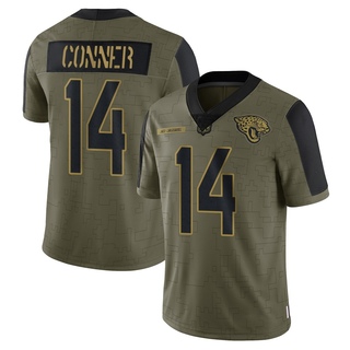 Limited Ethan Conner Men's Jacksonville Jaguars 2021 Salute To Service Jersey - Olive
