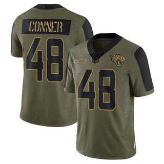 Limited Ethan Conner Men's Jacksonville Jaguars 2021 Salute To Service Jersey - Olive