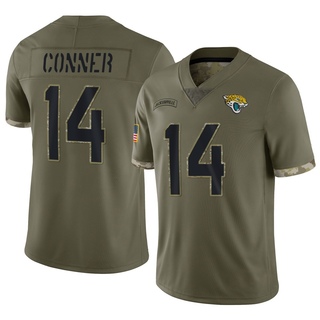 Limited Ethan Conner Men's Jacksonville Jaguars 2022 Salute To Service Jersey - Olive