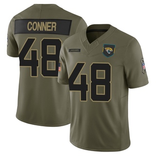 Limited Ethan Conner Men's Jacksonville Jaguars 2025 Salute to Service Jersey - Olive