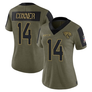 Limited Ethan Conner Women's Jacksonville Jaguars 2021 Salute To Service Jersey - Olive