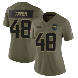 Limited Ethan Conner Women's Jacksonville Jaguars 2025 Salute to Service Jersey - Olive