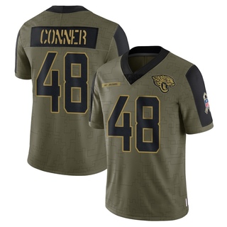 Limited Ethan Conner Youth Jacksonville Jaguars 2021 Salute To Service Jersey - Olive