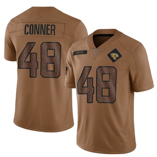 Limited Ethan Conner Youth Jacksonville Jaguars 2023 Salute To Service Jersey - Brown