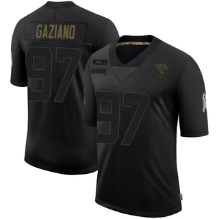 Limited Joe Gaziano Men's Jacksonville Jaguars 2020 Salute To Service Jersey - Black