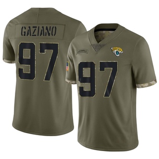Limited Joe Gaziano Men's Jacksonville Jaguars 2022 Salute To Service Jersey - Olive