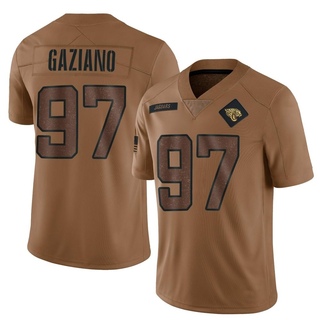 Limited Joe Gaziano Youth Jacksonville Jaguars 2023 Salute To Service Jersey - Brown