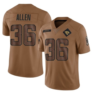 Limited LeQuint Allen Men's Jacksonville Jaguars 2023 Salute To Service Jersey - Brown