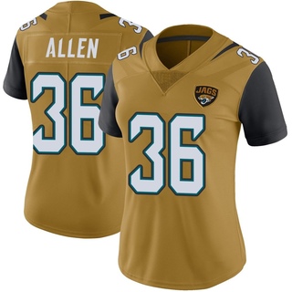 Limited LeQuint Allen Women's Jacksonville Jaguars Color Rush Vapor Untouchable Jersey - Gold