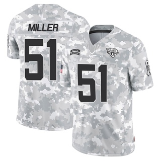 Limited Ventrell Miller Men's Jacksonville Jaguars 2024 Salute to Service Jersey - Arctic Camo