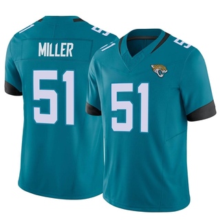 Limited Ventrell Miller Men's Jacksonville Jaguars Vapor F.U.S.E. Jersey - Teal