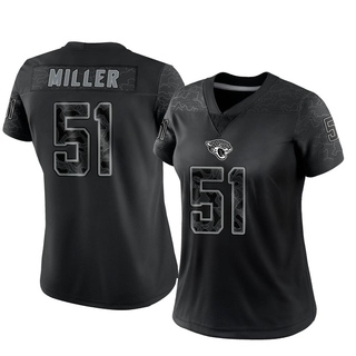 Limited Ventrell Miller Women's Jacksonville Jaguars Reflective Jersey - Black