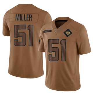 Limited Ventrell Miller Youth Jacksonville Jaguars 2023 Salute To Service Jersey - Brown