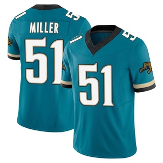 Limited Ventrell Miller Youth Jacksonville Jaguars Prowler Throwback Vapor F.U.S.E. Jersey - Teal